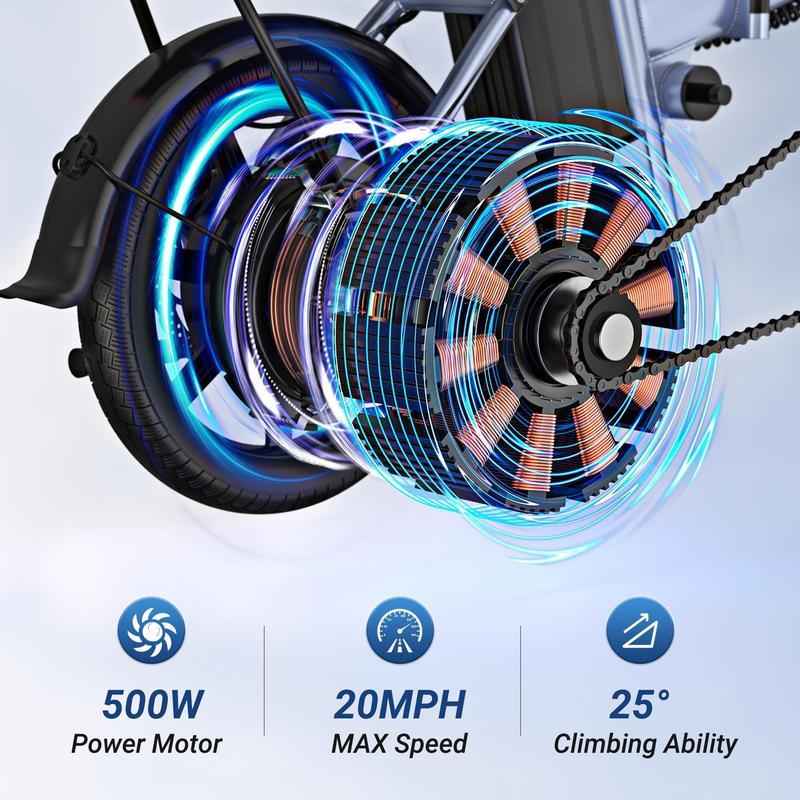 Adult Electric Bike 48V 10.4/15.6Ah Folding 750W 27/40 Miles Range Dual Seats Smart APP Control