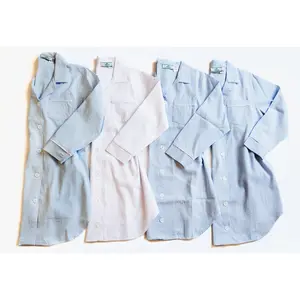 Blue and White Seersucker Pajama Night Shirt Loungewear Nightwear Preppy Pajama Set Pjs luxury pajamas pajama set casual lounge