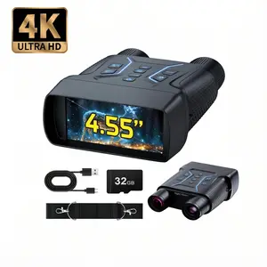 Upgraded Night Vision Goggles, 4k Night Vision Binoculars, 4.55" Large Display, 1312 FT Full Dark, 32GB, 8X Digital Zoom, 36MP 7-L IR Night Vision for Camping, Bird Watching, Hunting, Gifts for Dad