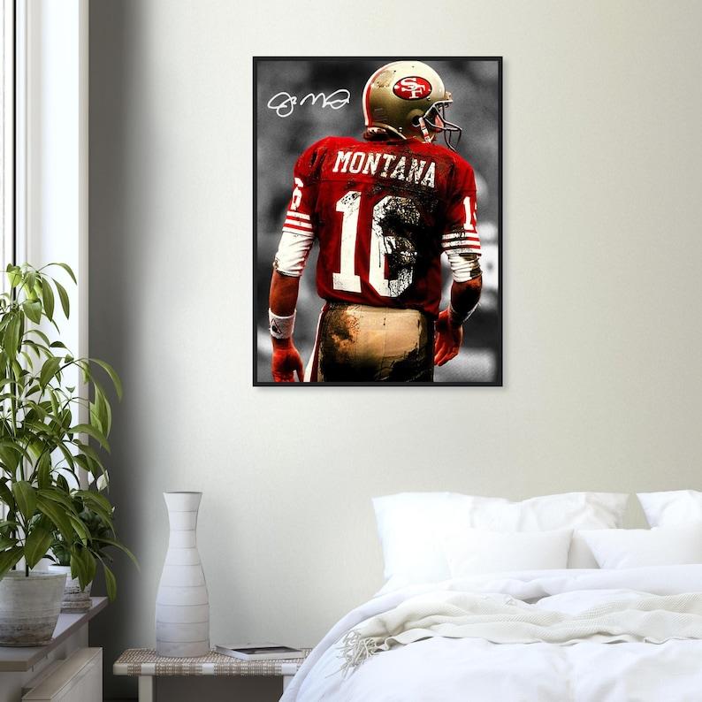 Joe Montana Art Print Poster, San Francisco 49ers Football Decor . NO FRAMED