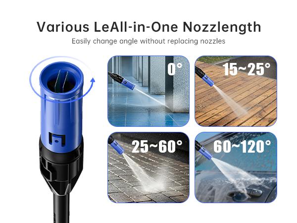 4200PSI Electric Pressure Washer with Foam Cannon - 1500W High Power, 2.6GPM Flow, Adjustable Spray, Compact Wheel Design for Home & Outdoor Use