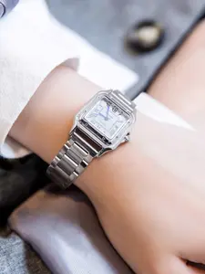 waterproof watches, women's niche light luxury watches, high-end and explosive models, square small and stylish casual simple female student watches, creative design, fashion accessories, modern trendy watch, Stainless Steel Watches,