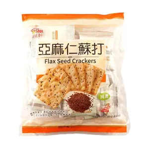 Fu Yishan Taiwanese Flaxseed Crackers - Vegan, 255g | Healthy Snack Option
