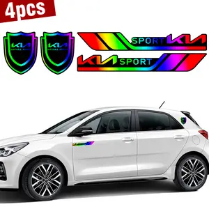 4-piece set for kia body decoration decals car stickers PC material laser waterproof stickers