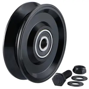 V Groove Wheel 4 Inches, Slide Gate Wheel with Double Bearings, Rolling Gate Caster for Inverted V Track, 2200 Lbs Load Capacity