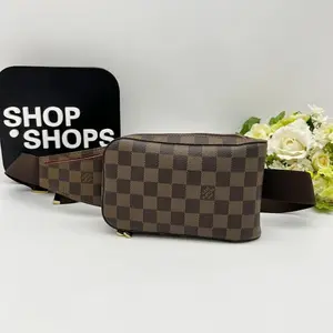 Pre-owned Louis Vuitton As Shown Shoulder Bags Geronimos Damier Ebene Waist Bum Bag 2101219109732