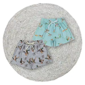Baby Boys Mallard Ducks Pattern Quick Try Beach Board Summer Swim Trunks Swimwear Shorts Bottom