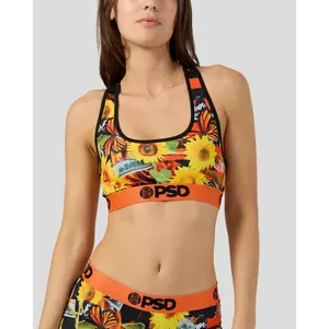 PSD Womens Sunfire Split Racerback Sports Bra - Comfortable, Breathable, Ultra-light Fabric