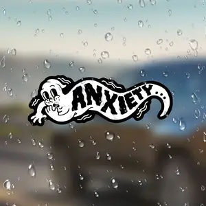 Anxiety Stickers, Stress Relief Tools, Mental Health Support, Decorative Stickers for Anxiety Management, Self-Care Accessories, Mood Calming Stickers