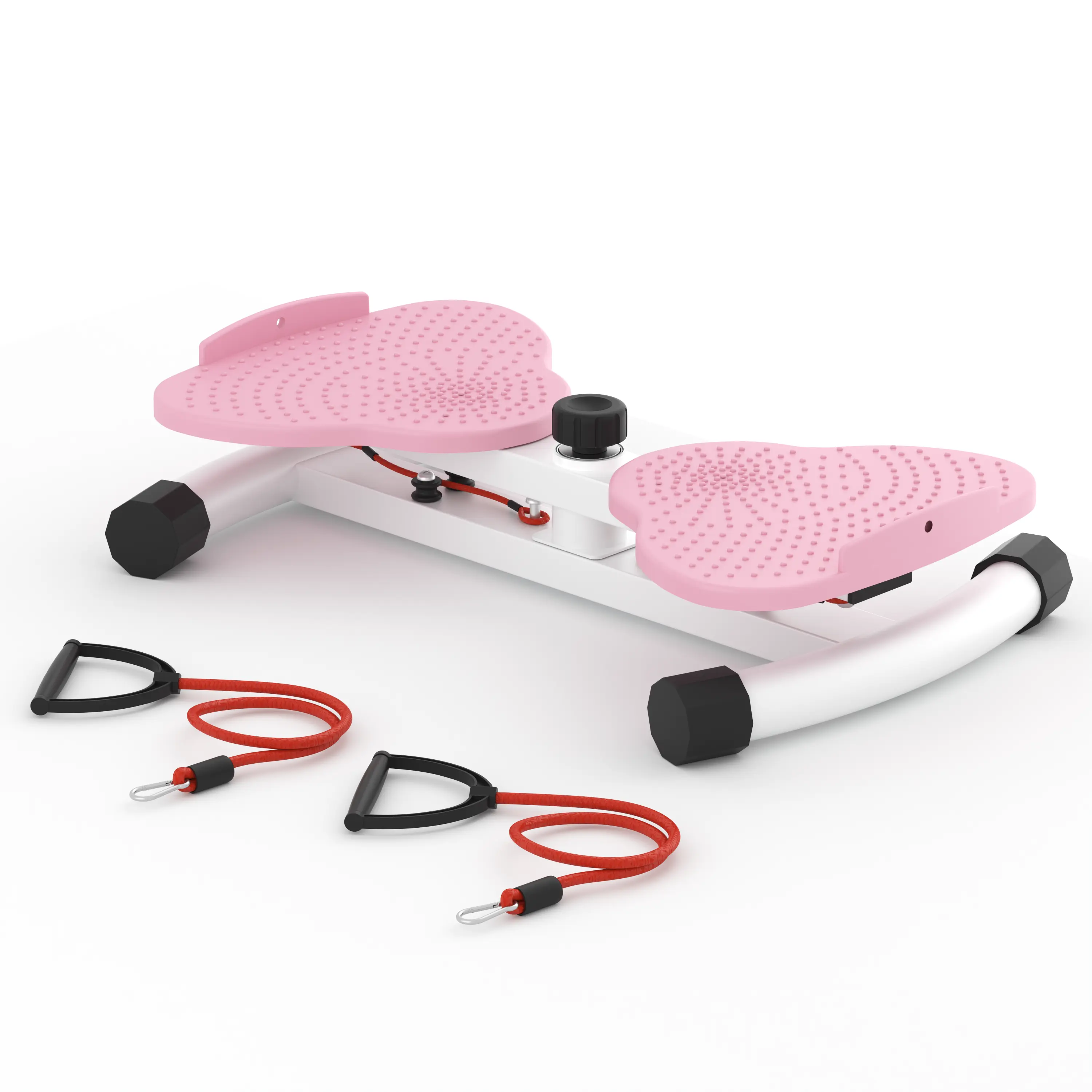 Waist Twister Ab Board With Resistance Bands Mini Stepper Non-slip Noiseless 300lbs Capacity Home Gym Core Workout Cardio Full Body Exercise Abs Training Upgraded Silent Bearings Wide Stable Pedals Indoor Fitness Gear