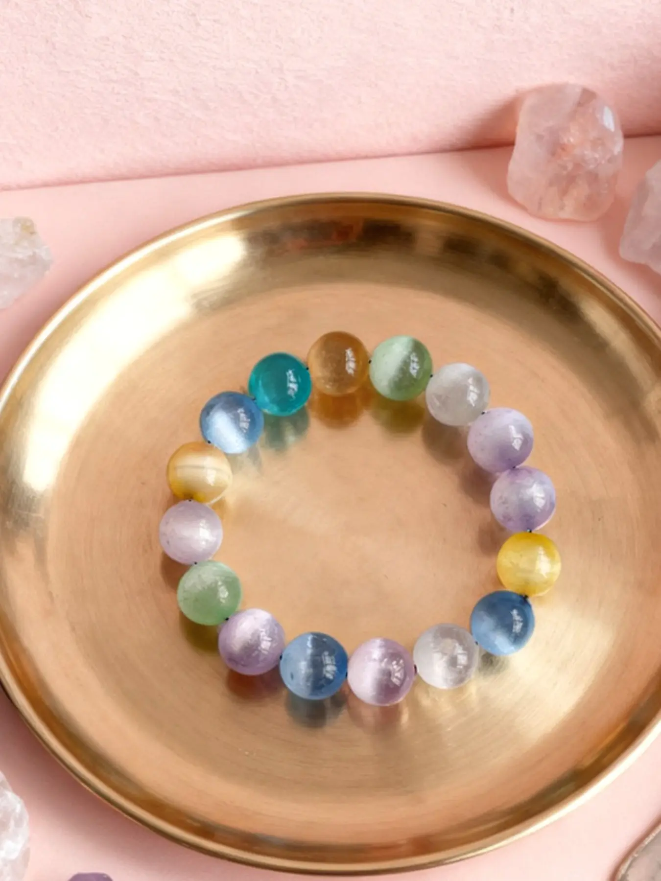 Crystal Stretchy Bracelets for Women,Colorful Gypsum Stone crystal Stone Gift for Mom Wife Best Friend, Birthday Anniversary Christmas