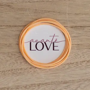 Peach: Silicone Jelly Bracelets-Stack of 6