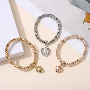Multilayer Corn Chain Bracelet Set - 3-Pack Tree of Life Stretch Bracelet for Women and Girls
