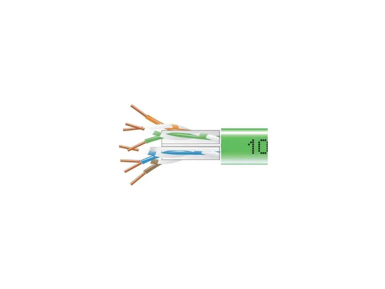 Black Box EYN879B-PB-1000 GigaTrue CAT6 550-MHz Solid Bulk Cable - Unshielded, Plenum, Green, 1000-ft. Pull Box