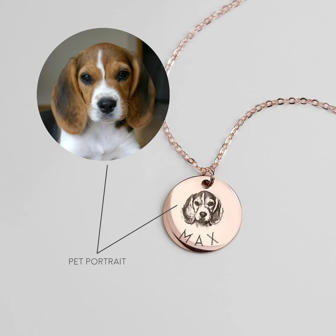 Personalized Pet Photo Initial Date Necklace Stainless Steel Engraved Disc Pendants Custom For Women Memorial Day Jewelry Gifts