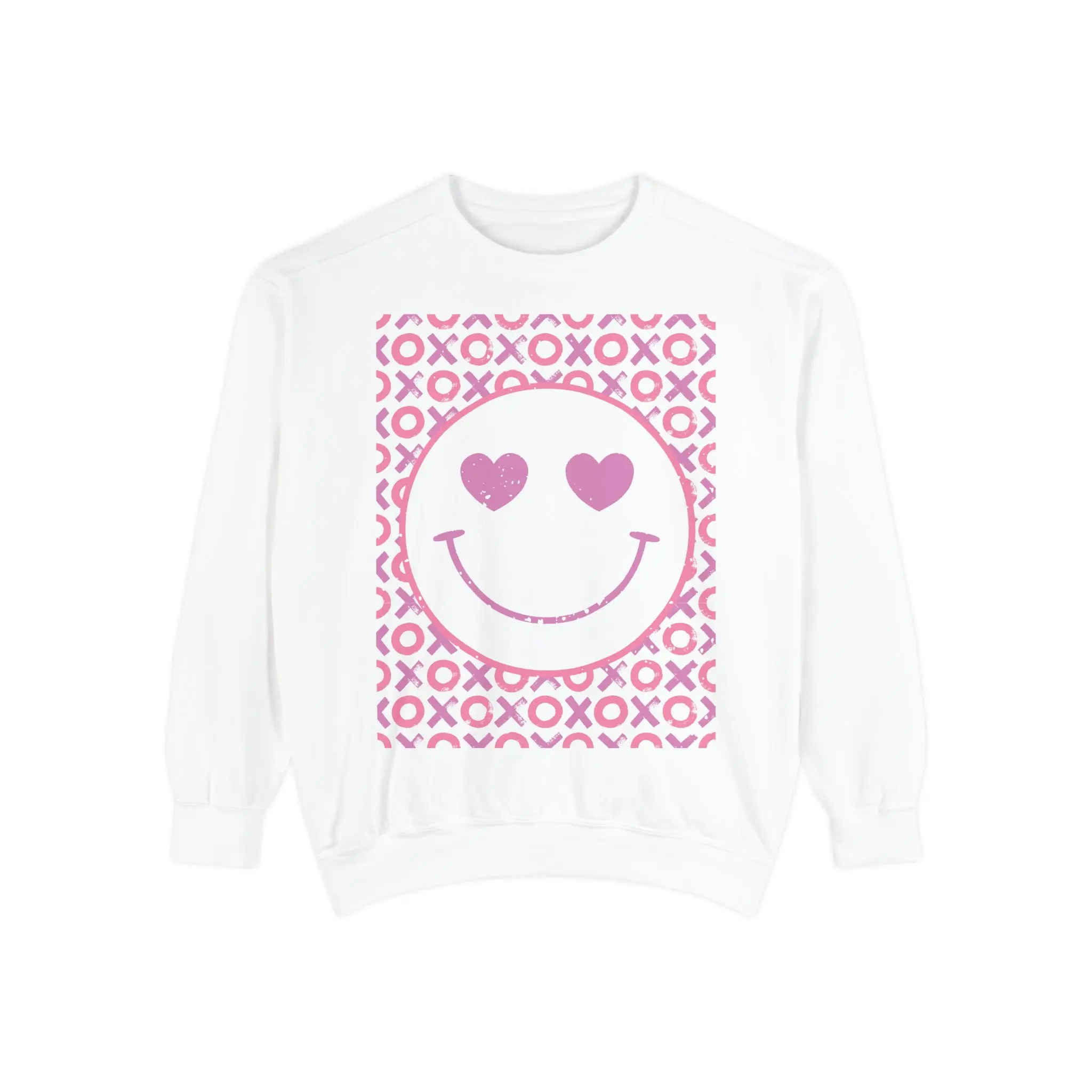 Fall in Love with Style: Smiley Heart Eyes XO Sweatshirt – Luxurious Comfort You’ll Obsess Over woman hoodie sweatshirts women