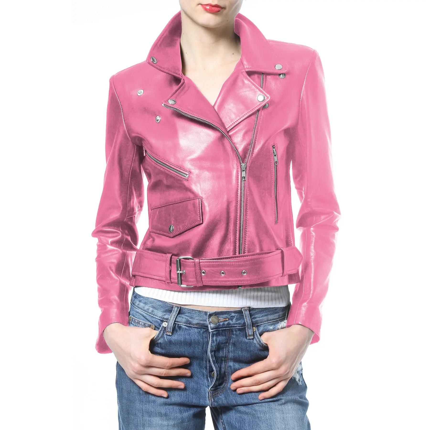 Crop Leather Biker