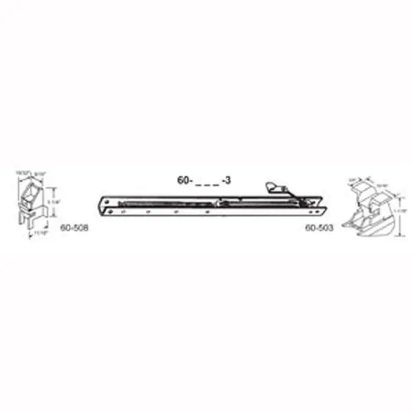 212 MAIN No. 1730 18-in. Balance Stamped Window Channel Hardware Parts, Window-Mounted, with Attached 60-508 and 60-503 Ends, Pack of 6