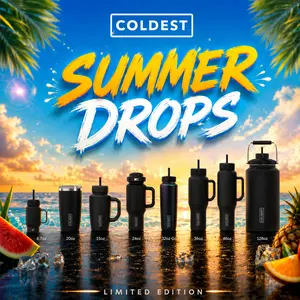COLDEST Summer Collection –  Limitless, Premium Insulated Stainless Steel Water Bottle | 36oz, 46oz, 15oz, 24oz, 6oz, 32oz Perfect Gift for Athletes, Travelers, Coworkers & Family | Leakproof, Durable, Ice-Cold Hydration for Gym, Work