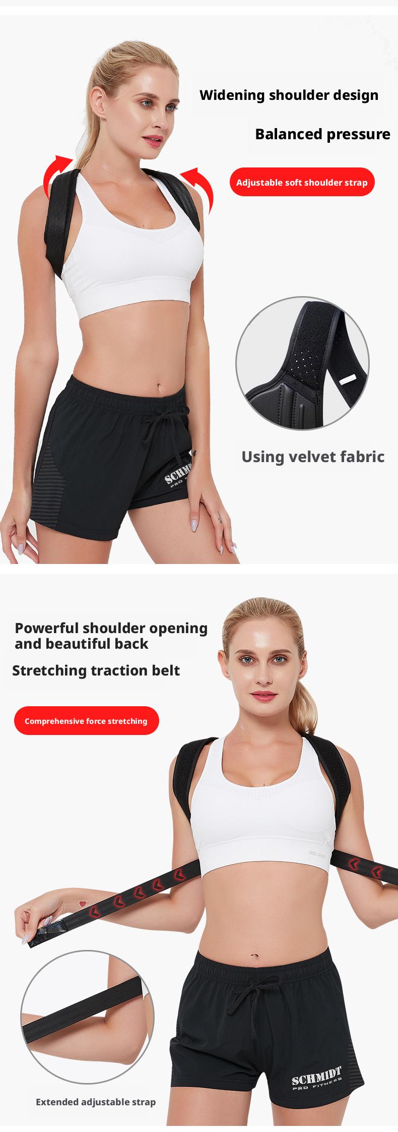 Unisex Adult Straight Back Invisible Inner Wear Lightweight Adjustable Back & Shoulder Support for Home Office & Sports