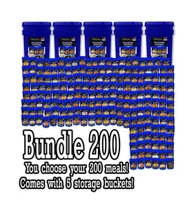 MAK D Productions Freeze Dried Meal Pouches - Set of 200 for only $10.50 each - Gourmet Recipes by a Sullivan University (Louisville, Kentucky) Culinary Chef Graduate - NEVER BLAND TASTING - MADE IN THE USA