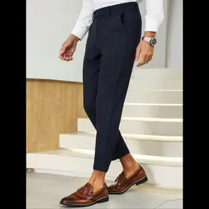 NewMen's classic Italian style striped suit trousers, suitable for business casual wear, the perfect trousers for men in all seasons