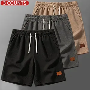 Featuring drawstring and zippered pockets, these casual summer beach shorts boast an elastic waistband for a comfortable fit. Breathable and comfortable men's bottoms, perfect for everyday wear. A delightful gift for the special man in your life—these sum