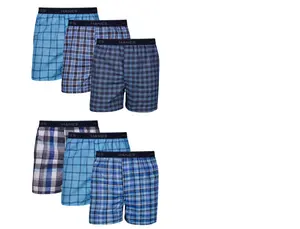 Hanes Men's Boxer Underwear, Moisture-Wicking, Plaids, 6-Pack