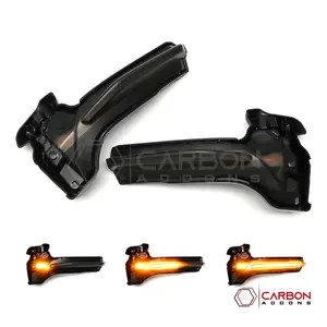 C8 Corvette Smoked Sequential LED Mirror Cap Turn Signals | Plug-and-Play Upgrade (2020–2026)