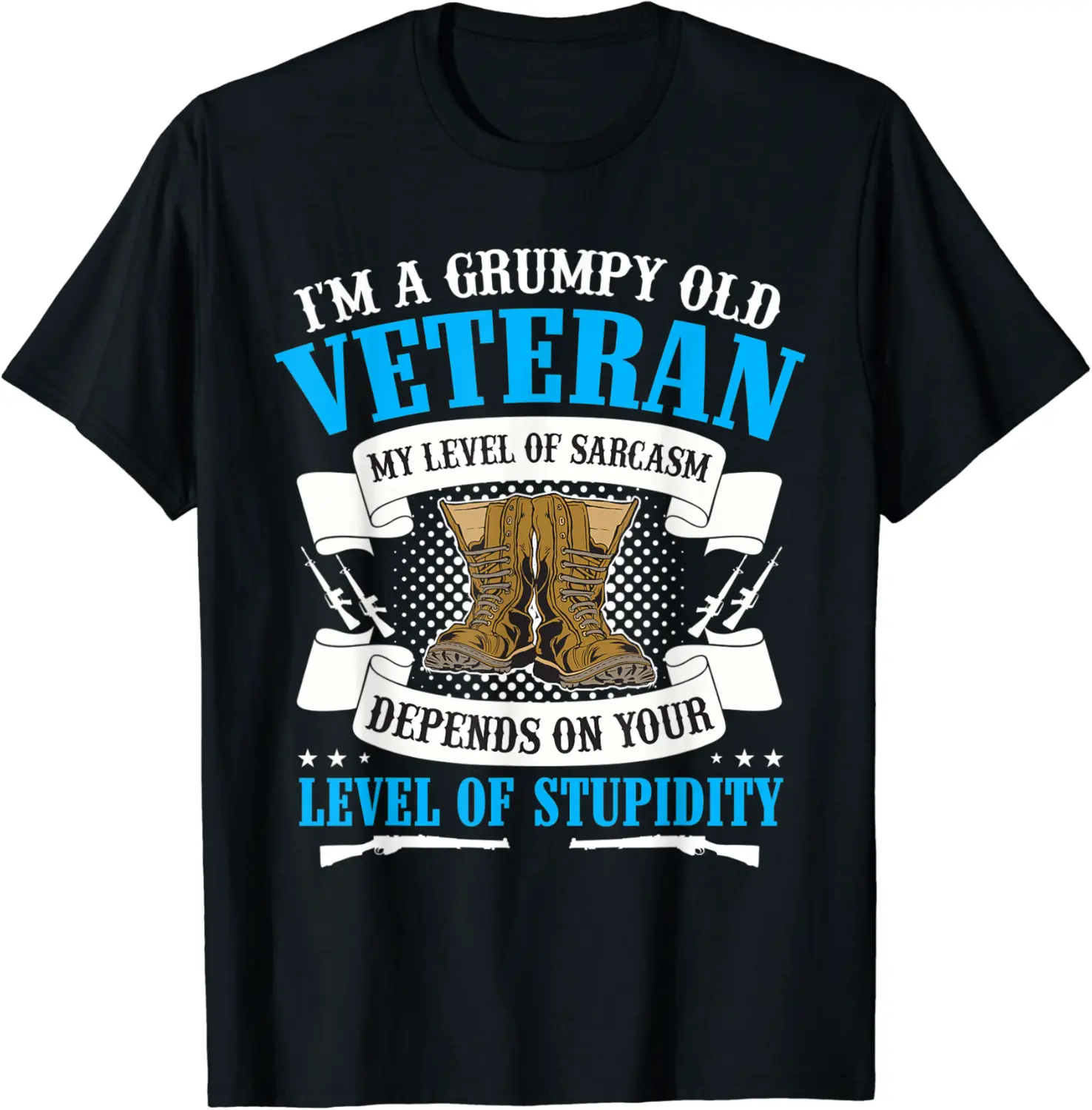 Grumpy Old Veteran Army US Patriot Father Grandfather Dad T-Shirt - Nafeesaami Shop 34B0B3F31GHG
