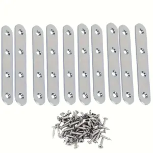 50 Pcs Stainless Steel Corner Brackets with Screws, Durable Industrial Hardware, Right Angle Furniture Connectors, Safe Fastening, Sturdy Bracket