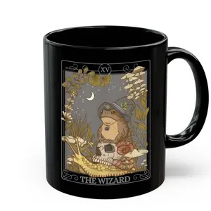 The Witch Frog Tarot Mug, Cottagecore Cute Gift Double Side Printed Mugs