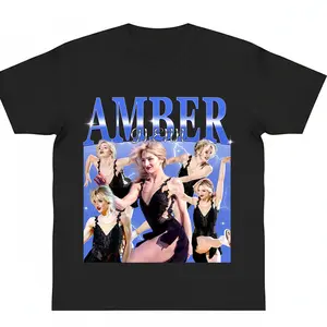 Amber Glenn Figure Ice Skating Vintage T-Shirt 2026 Winter Games Team USA Apparel 90s Aesthetic Graphic Tee y2k cotton fashion Streetwear Casual Top Trending gift