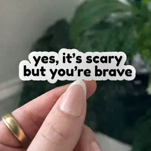 It's Scary But You're Brave Sticker, Heated Rivalry Hockey Romance Vinyl Sticker, Hockey Romance Lover Bookish Sticker Gift for Friend