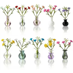 10-Pack  Mini Bud Vases  Set for Mom - Mixed Glass Decor for Fridge and Locker - Heavy-Duty  - Small for Women, Teachers and Coworkers