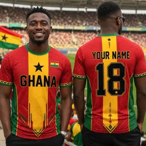 Custom Ghana Soccer Jersey for Women, Personalized Ghana Football Crop Shirt with Name Number, Soccer Fan Apparel