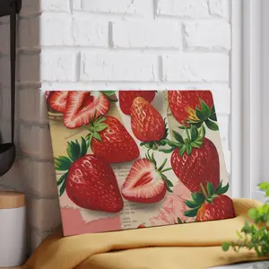 vintage strawberry glass Cutting Board