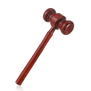 1PCS Wooden Judge Hammer, Courtroom Prop, Halloween Costume Accessory, Judicial Attire Item, Wooden Gavel for Role-Playing Parties