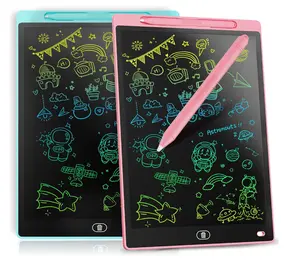 2 Pack LCD Writing Tablet 8.5” – Colorful Doodle Board for Kids, Reusable Drawing Pad, Educational Toy Gift for Boys & Girls (Pink & Blue)