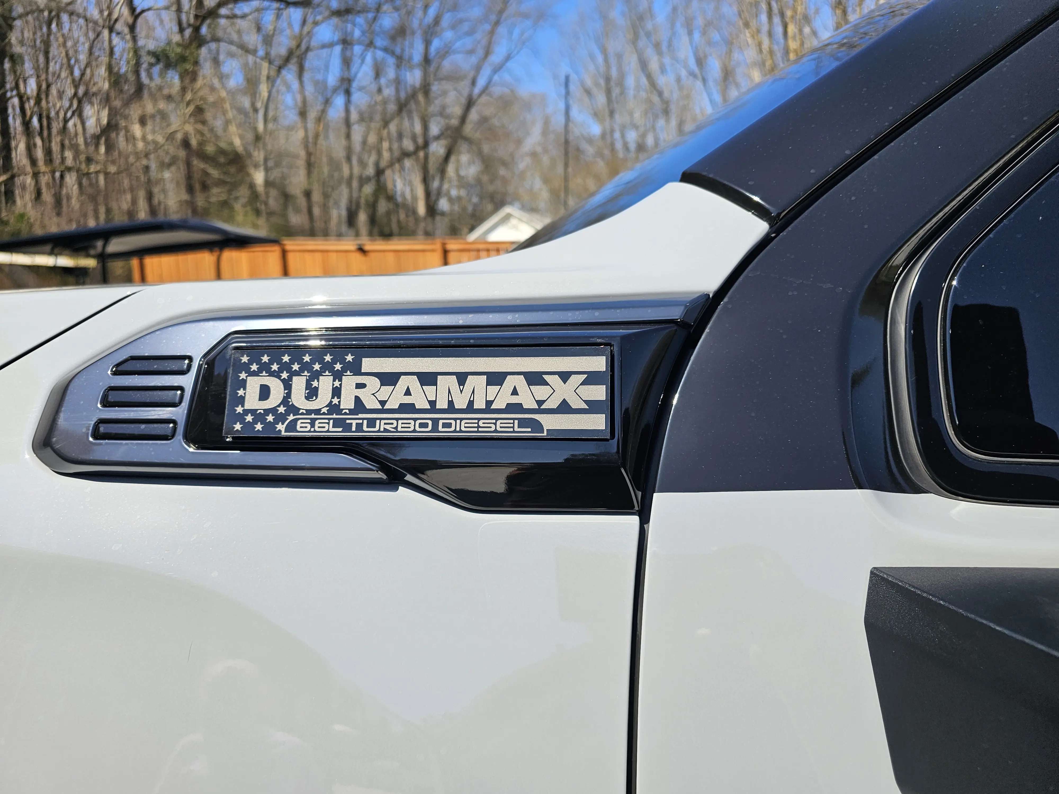 Duramax Over American Flag Fender Insert 2020-2026 GMC 2500/3500