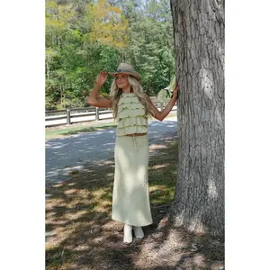 Remy Skirt Set-Pale Lime