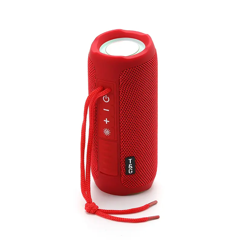 TG-227 IPX5 Waterproof Bluetooth Speaker, Bluetooth 5.3 TWS Stereo, Dynamic RGB Rhythm Lights, Hands-free Call & FM Radio, Portable Carry Lanyard, Rich Bass Sound, For Beach, Shower, Camping, Party, Cost-effective Outdoor Music Gift