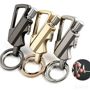 All-Metal 3-in-1 Multi-Functional Kitchen Keychain Bottle Opener - Outdoor Emergency Fire Starter, Compact, Lightweight, Water-Resistant, Durable, Ideal Gift for Home, Suitable for Camping