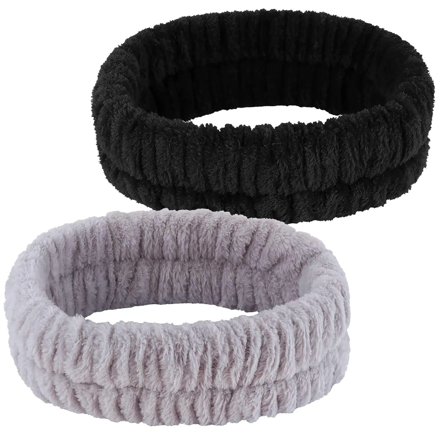 Headband, Makeup Headband for Washing ,Hair Bands Men,Black and Grey