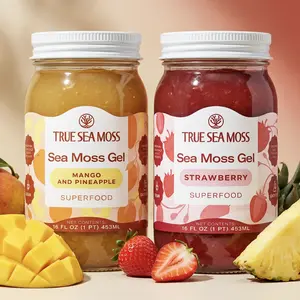 True Sea Moss 2-Bottle Bundle: Mango-Pineapple & Strawberry – Rich in Essential Minerals & Vitamins – supports overall vitality Bathroom