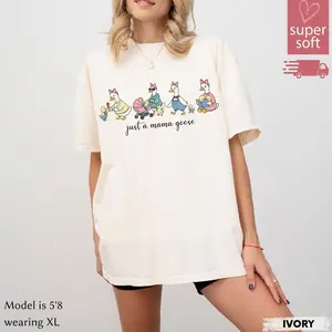 just a Mama Goose Mother's Day Tee, Mama Goose Tee, Family Leader Humor Shirt, Coquette Mom Gift Idea, Mom Shirt Z