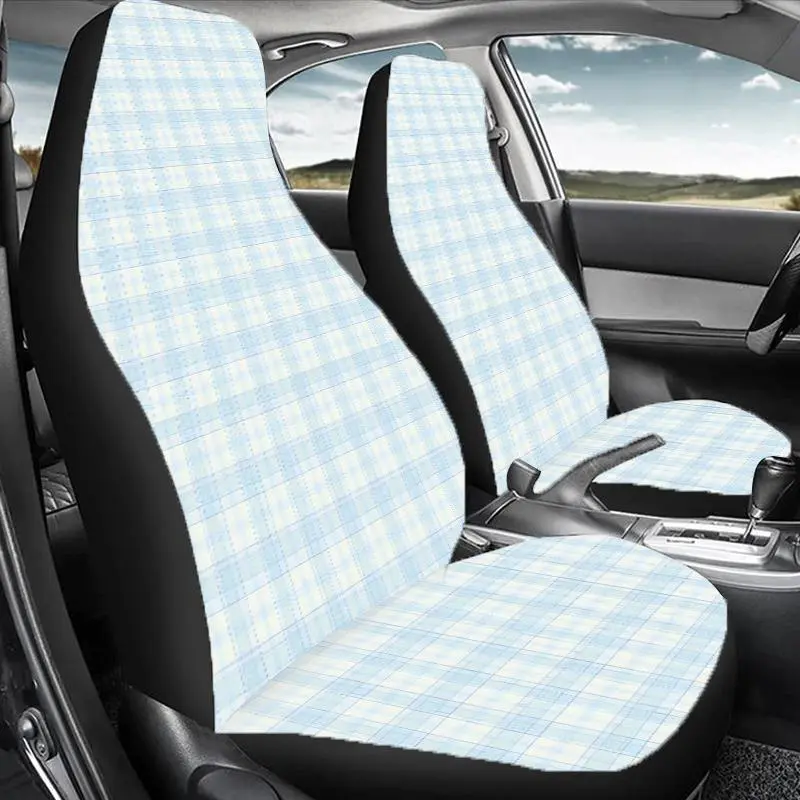 Plaid Pattern Car Seat Cover, Durable Polyester Car Seat Protector, Universal Seat Protectors for Cars, Suvs, Sedans, Auto Seat Covers, Automotive Seat Covers, Car Accessories