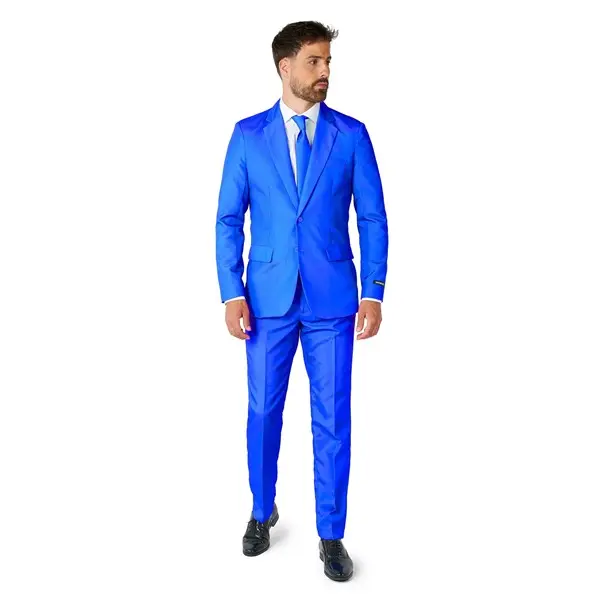 Suitmeister Mens Solid Blue Suit