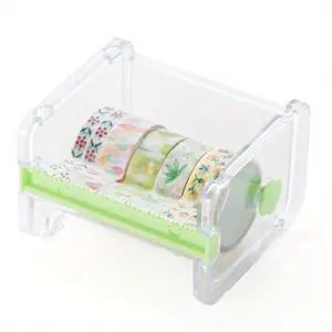 Creative Washi Tape Cutter Set: The Perfect Stationery Tool for Students - Transparent Tape Holder, Tape Dispenser & More!