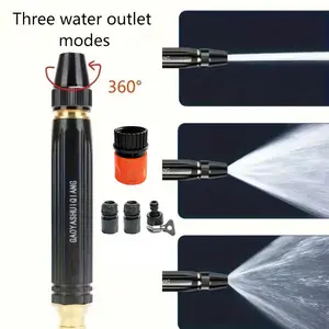 Portable High Pressure Car Wash Gun,  Multifunctional Garden Hose Nozzle, Home Cleaning Watering Vegetables Special Water Pipe,Adjustable Thickened Rod Spray, Suitable for Car Cleaning And Pet Grooming